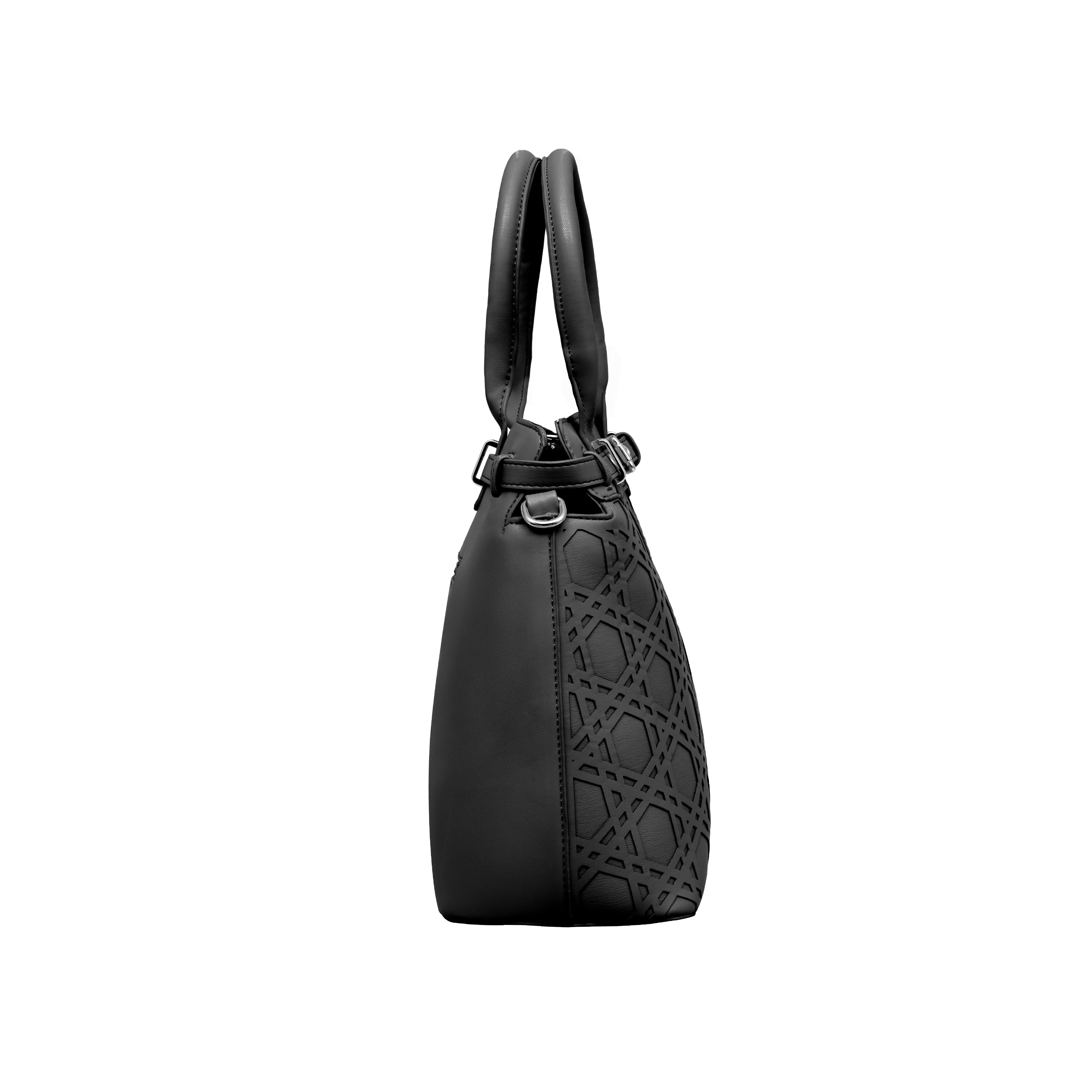 Foska Women's Versatile Fashion Tote Bag – Shoulder Handbag -Metal Chain Detail Black - Pink - Khaki - 33x27 cm