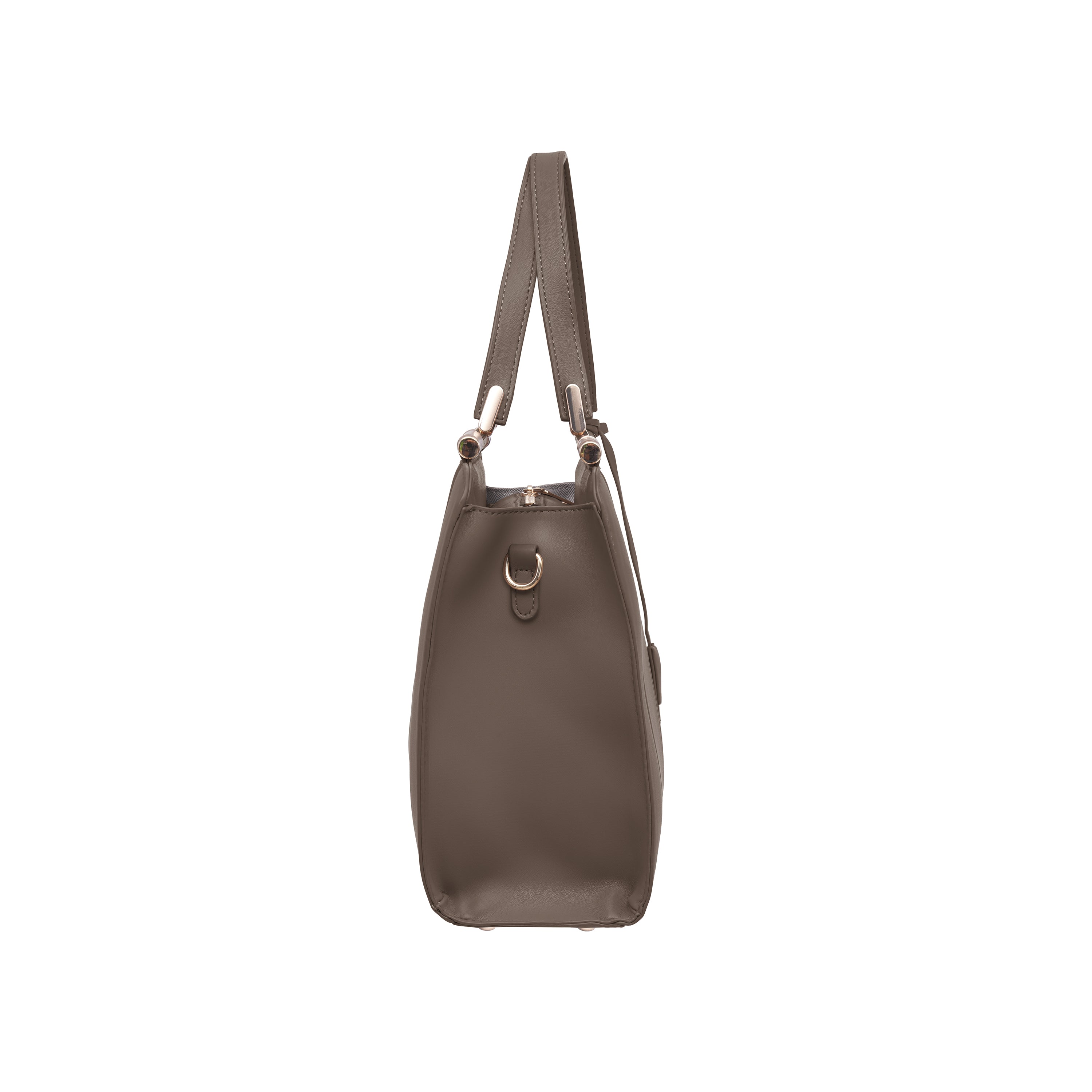 Foska Women's Shoulder Bag - Classic Smooth PU Leather - Black, Khaki, Pink - 36x25.5 cm