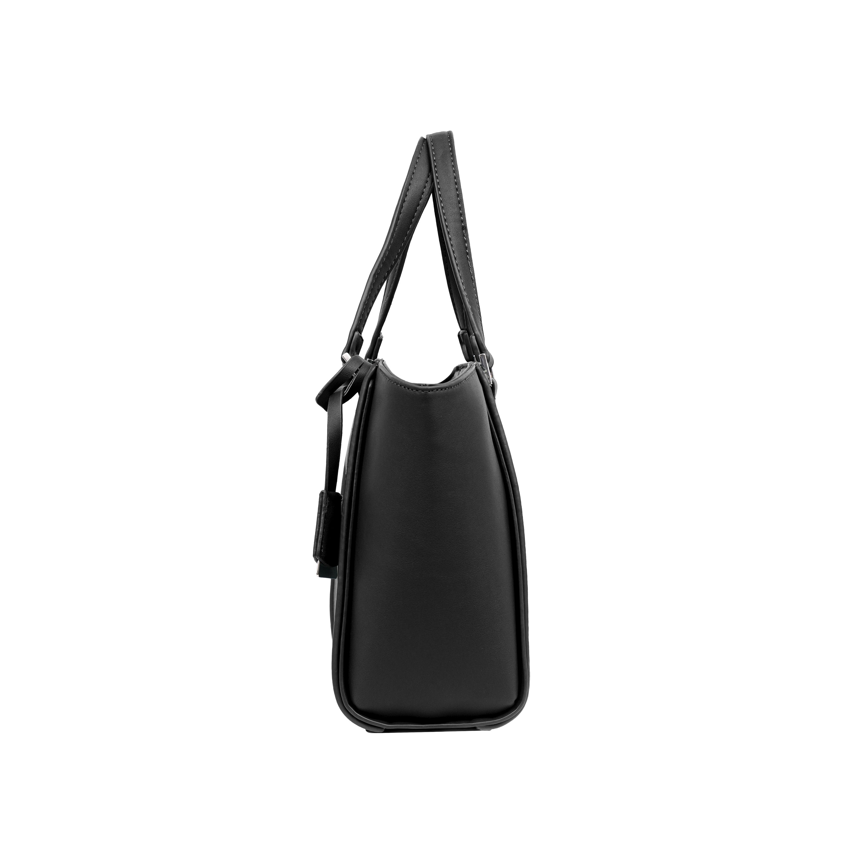 Foska Women's Large Structured Tote & Shoulder Bag - Brown - black - Dark Green - 35.5x29 cm