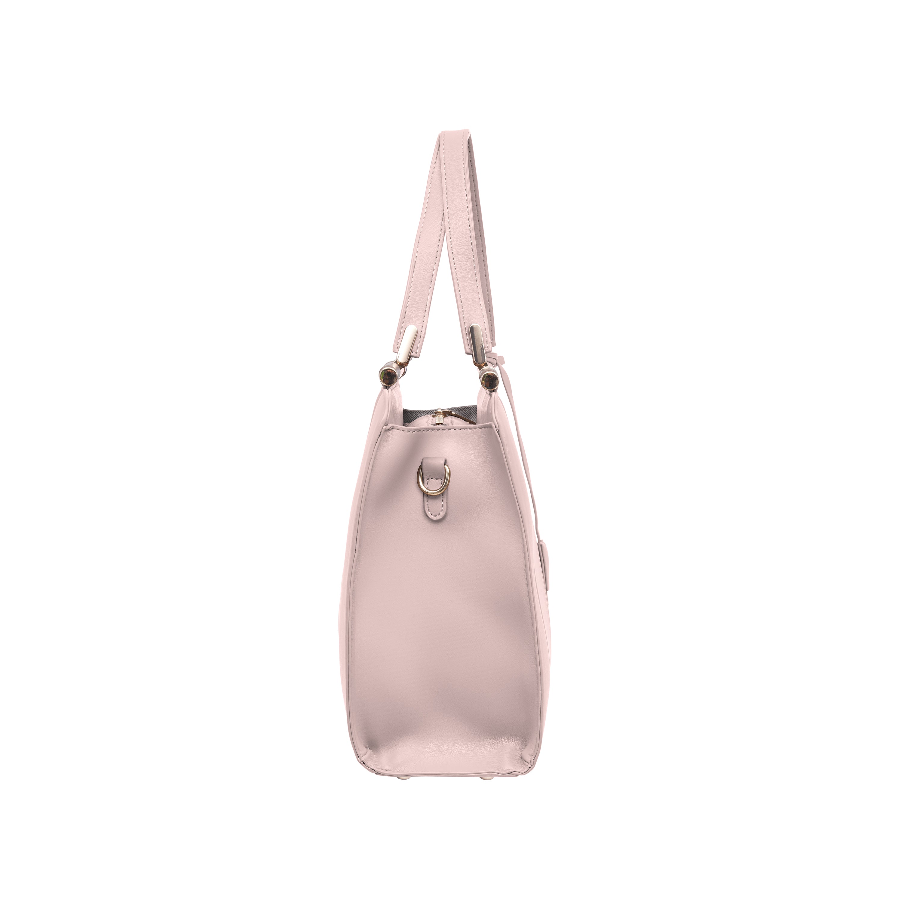 Foska Women's Shoulder Bag - Classic Smooth PU Leather - Black, Khaki, Pink - 36x25.5 cm