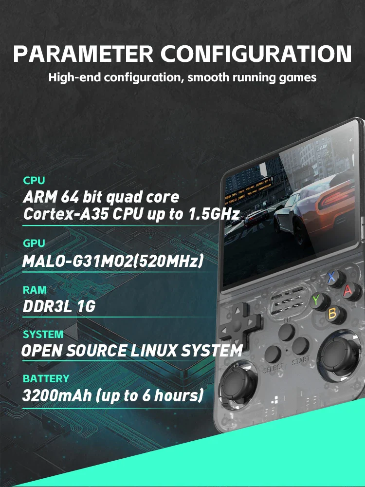 Yo R36S Retro Handheld Video Game Console Linux System 3.5 Inch IPS Screen Mini Video Player 128GB with 20 000 Pre Installed Games