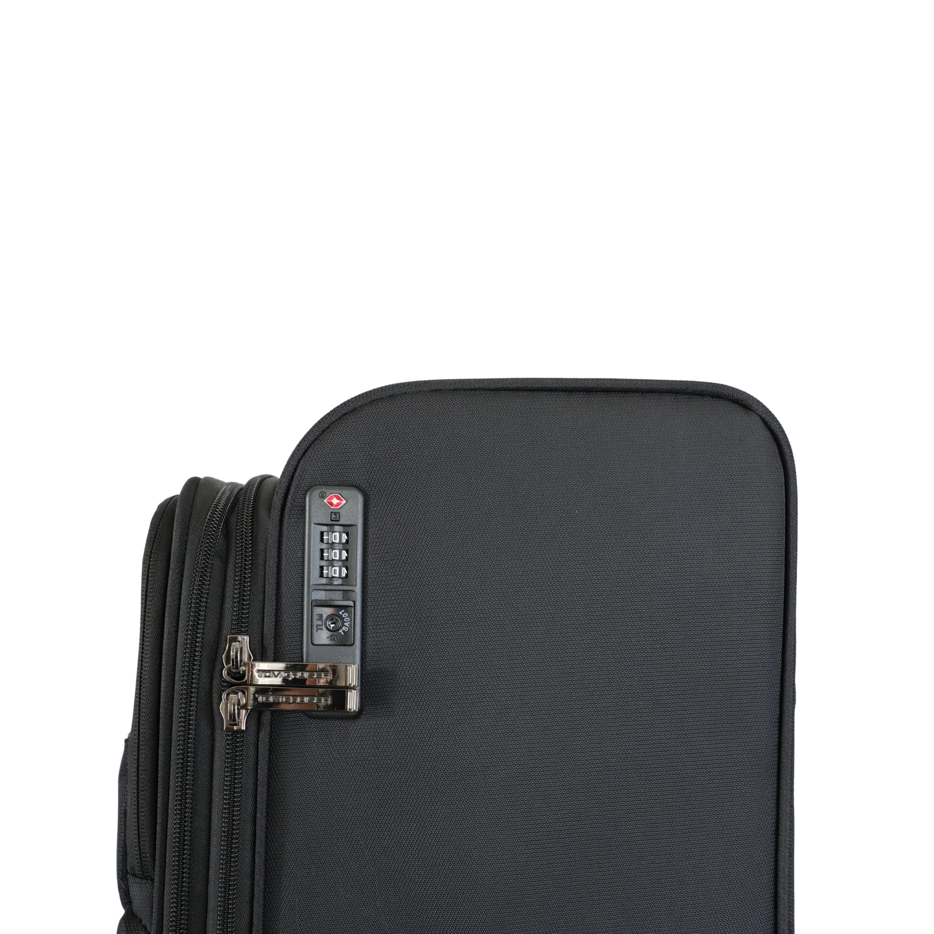 TOMCRUISER ELITE SOFT LUGGAGE TROLLEY 20,24,28 BLACK
