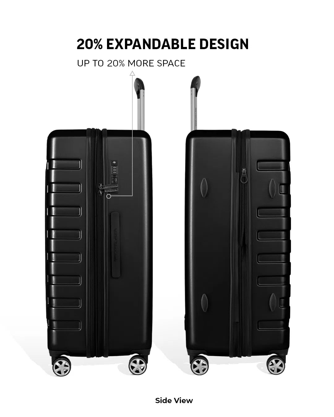 TOMCRUISER NAVIGATOR HARD TROLLEY 20" 24" 28" inch BLACK