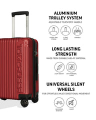 TOMCRUISER JET SETTER HARD TROLLEY 20 inch RED (TC-HT-115)