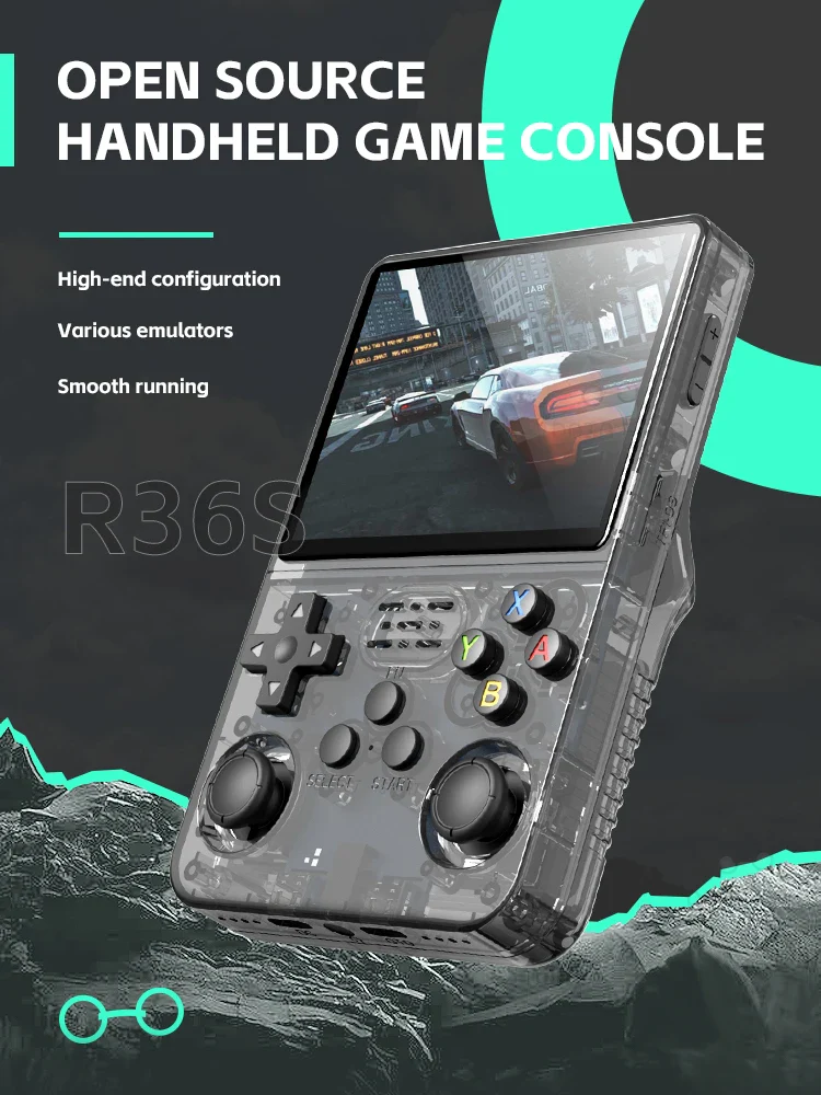 Yo R36S Retro Handheld Video Game Console Linux System 3.5 Inch IPS Screen Mini Video Player 128GB with 20 000 Pre Installed Games