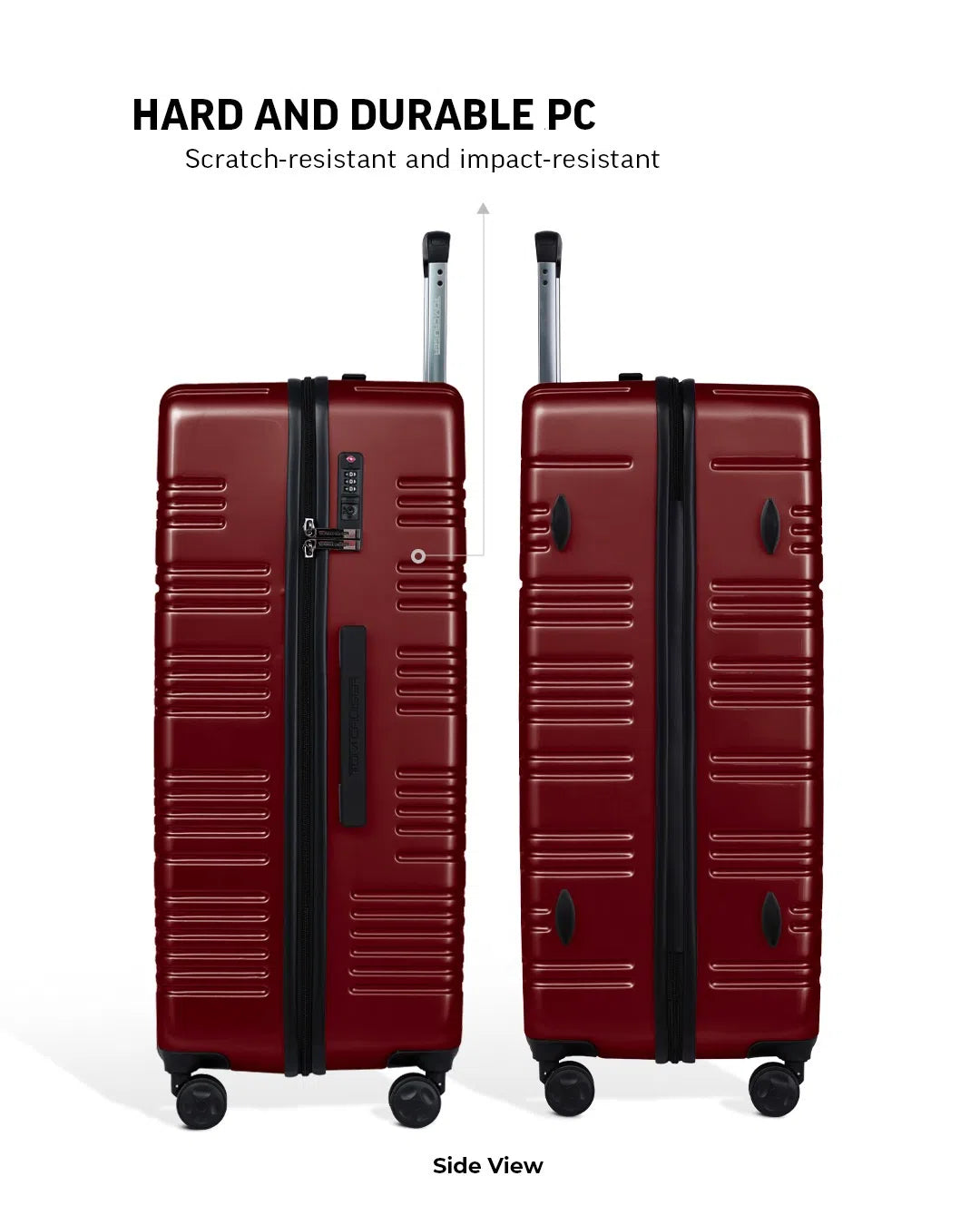 TOMCRUISER MATRIX HARD TROLLEY 20" 24" 28" inch RED