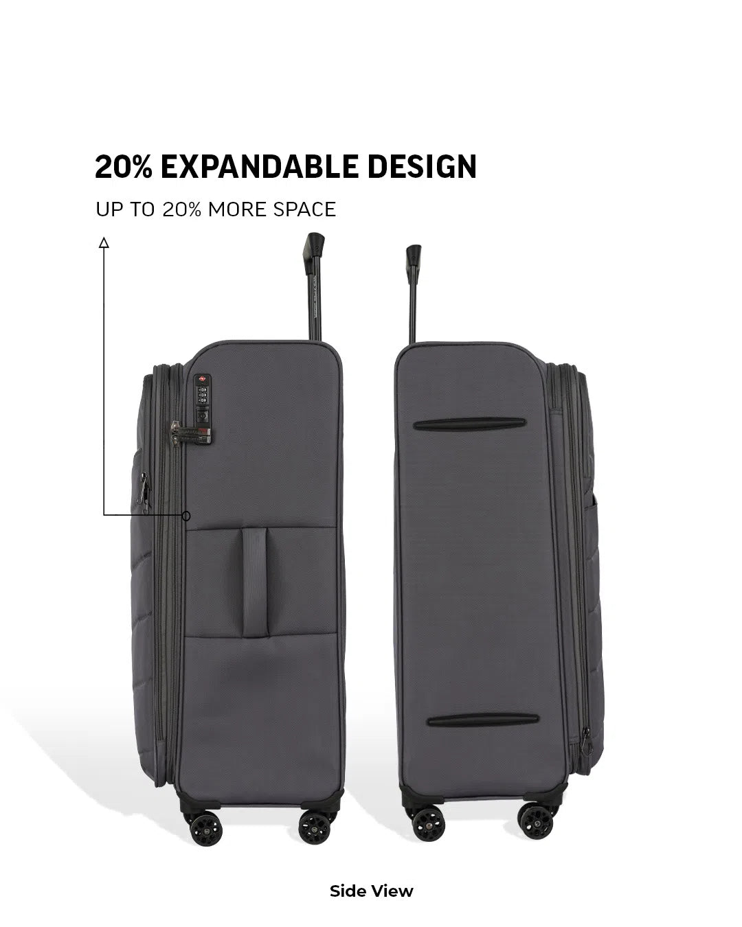 TOMCRUISER ELITE SOFT LUGGAGE TROLLEY SET BLUE, Black, Grey (3pc)