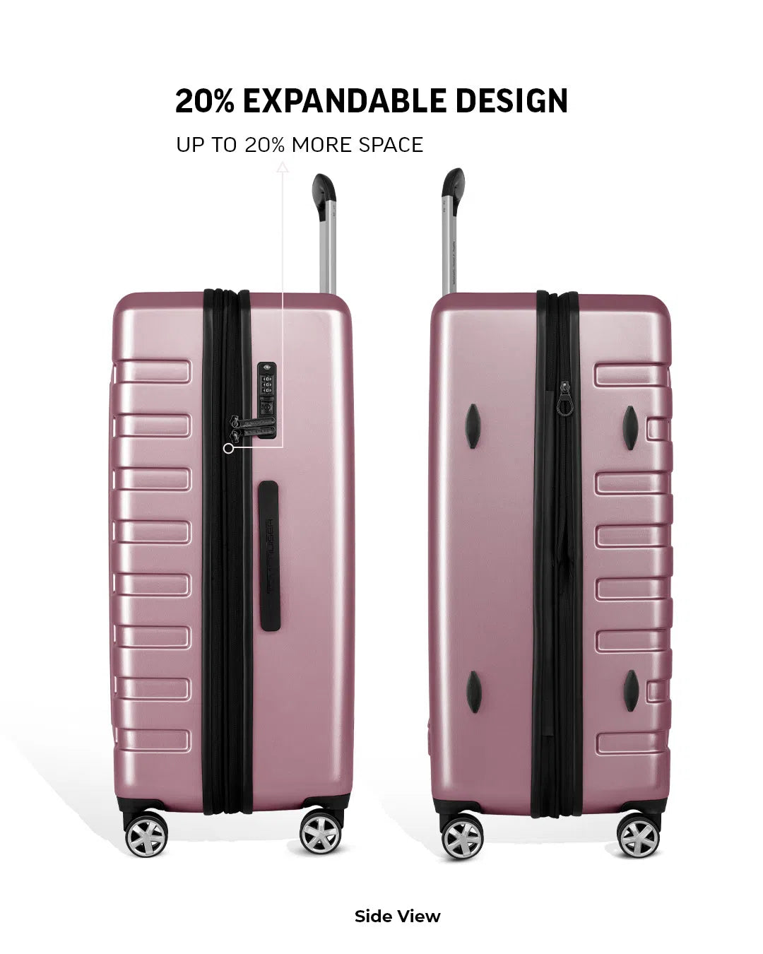 TOMCRUISER NAVIGATOR HARD TROLLEY 20,24,28 inch  SILVER, BLACK, PINK