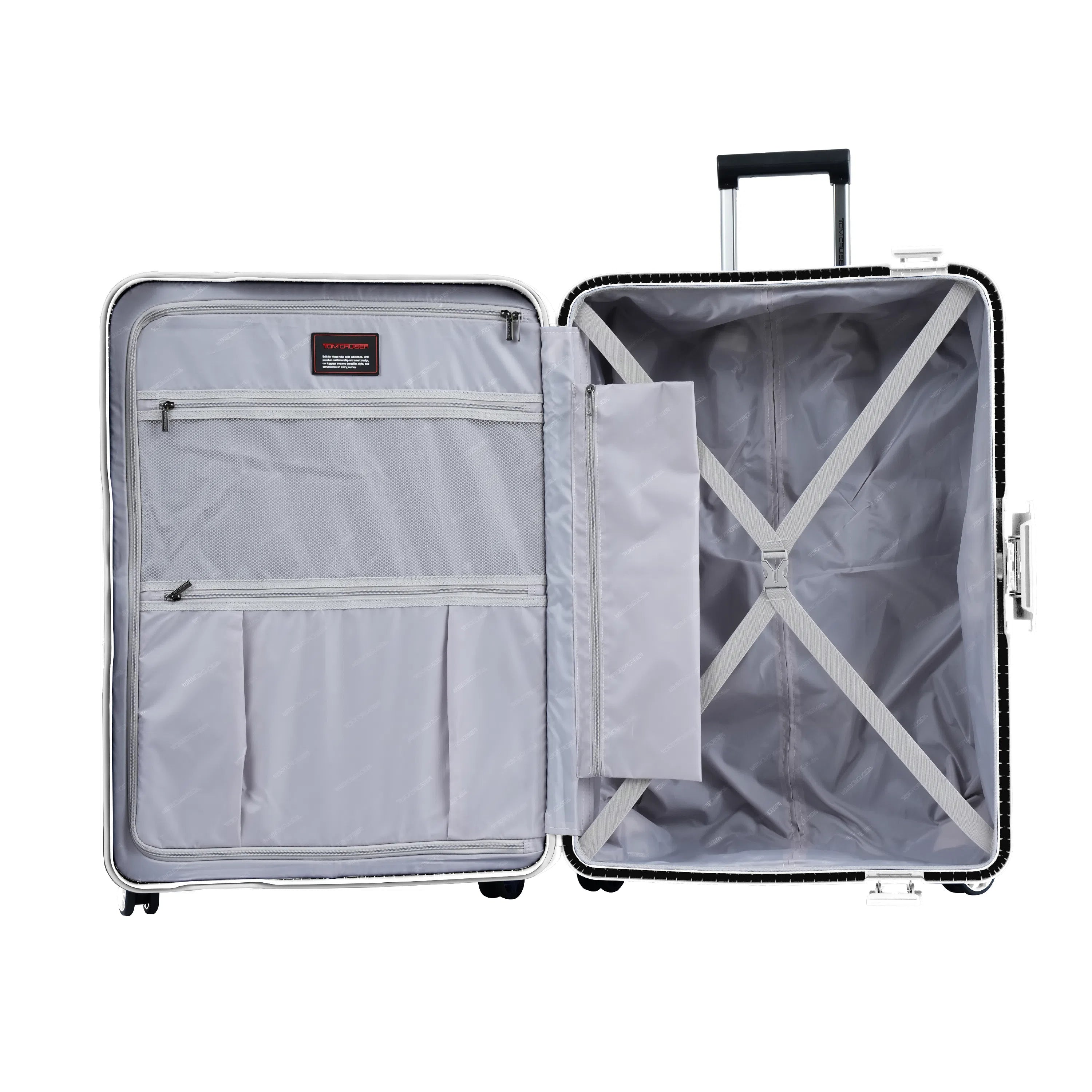 TOM CRUISER INTELLICASE PP HARD TROLLEY ALL WHITE, DARK GRAY, BLUE (3 PCS)