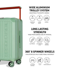 TOMCRUISER WIDER HARD TROLLEY 20 inch GREEN (TC-HT-111)
