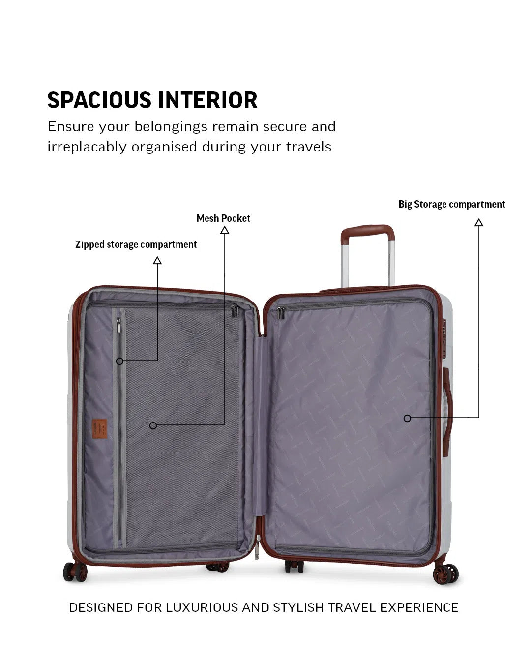 TOMCRUISER GRAND TOUR HARD TROLLEY 24, 28 inch  WHITE