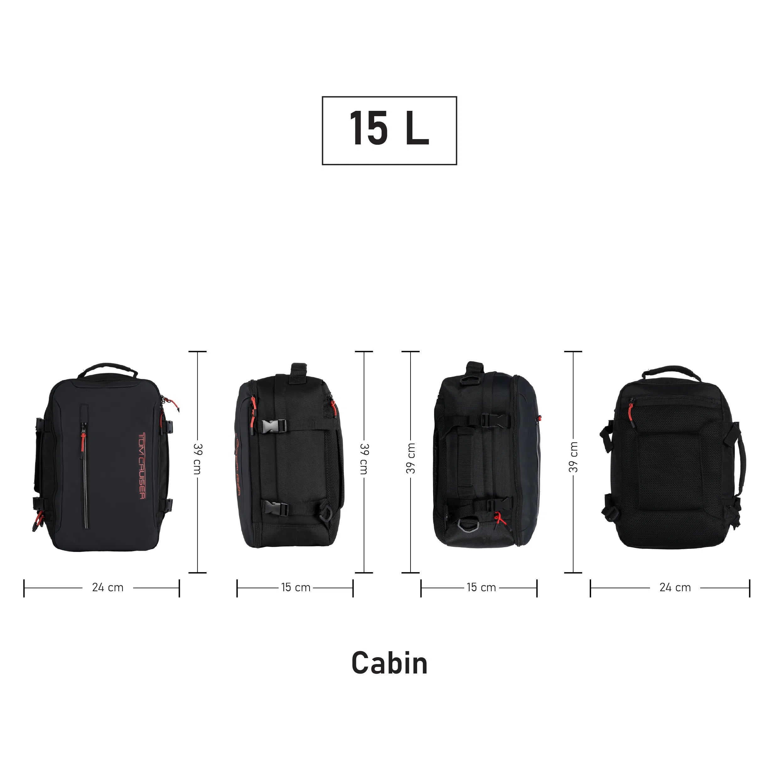 TOM CRUISER GRAND TOUR - SOFT EDITION BACK PACK BLACK, LIGHT GREY, NAVY