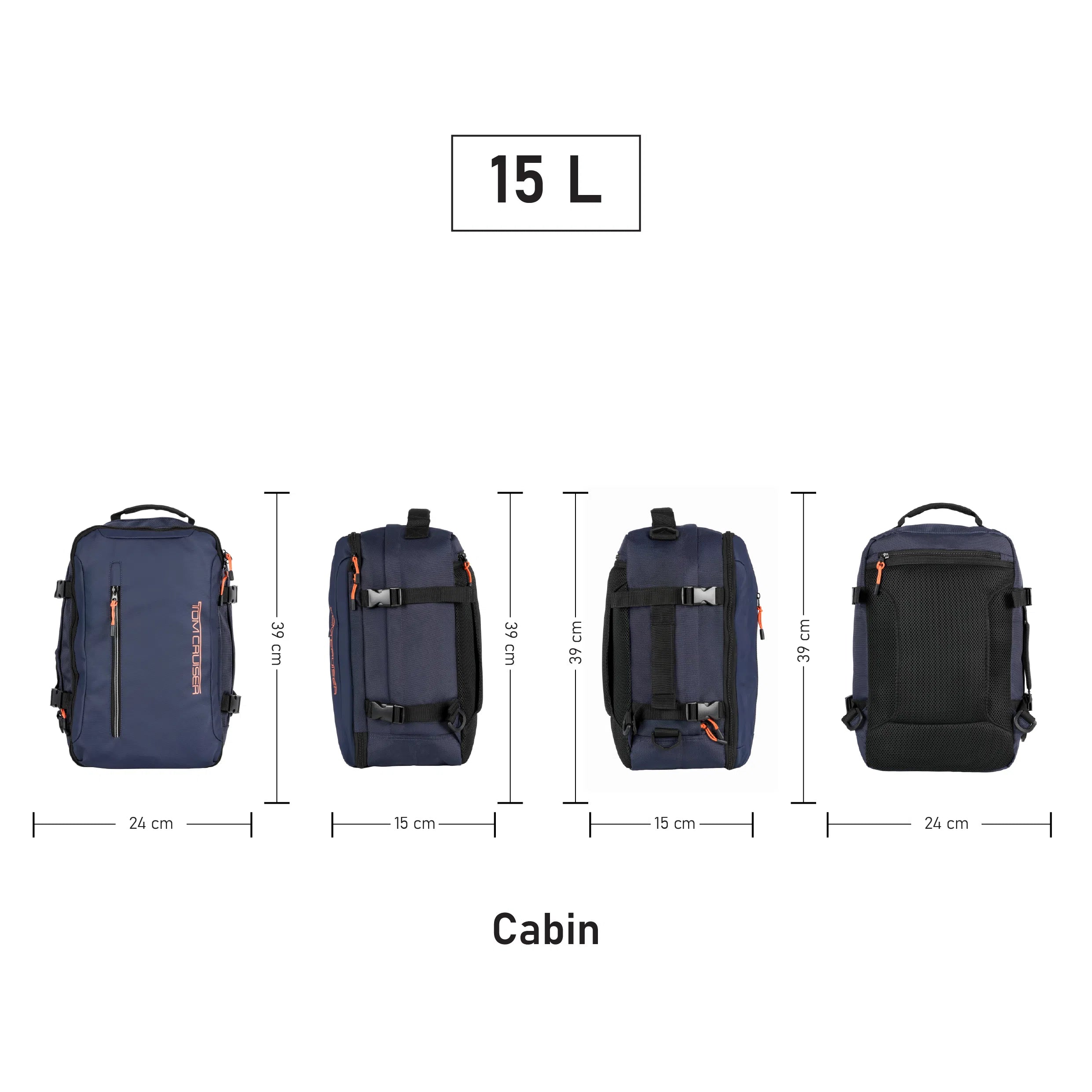 TOM CRUISER GRAND TOUR - SOFT EDITION BACK PACK BLACK, LIGHT GREY, NAVY