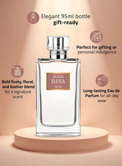 Women's Perfume D.I.V.A Eau de Parfum for Women – 95ml | Bold Fruity Floral Leather Perfume