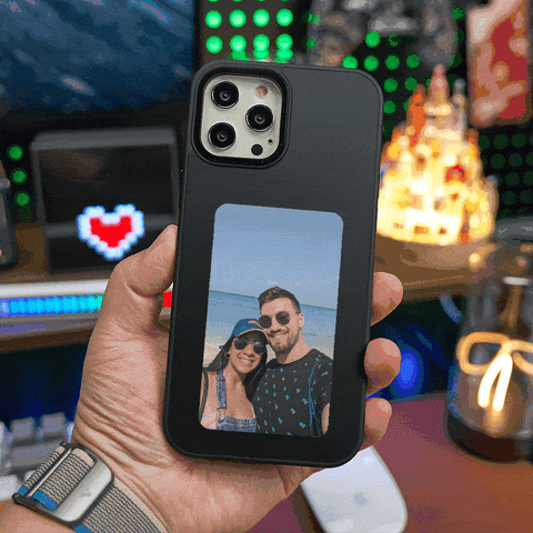 DIY E Ink Screen Smart Display phone case for iPhone 13/14/15/16 Series