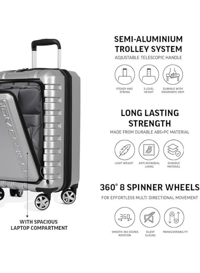 TOMCRUISER NAVIGATOR HARD TROLLEY 20" 24" 28" inch  SILVER