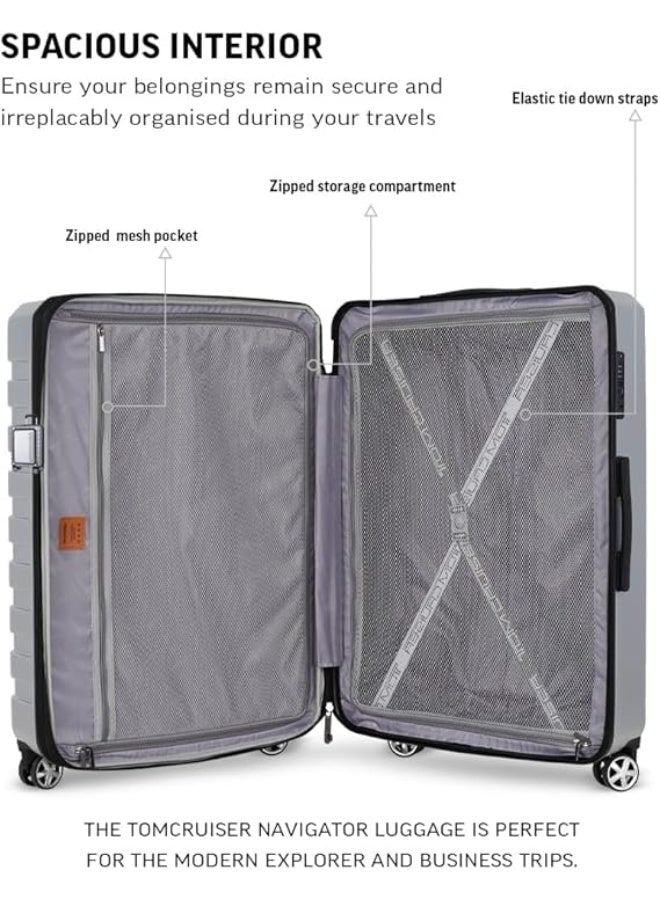 TOMCRUISER NAVIGATOR HARD TROLLEY 20" 24" 28" inch  SILVER