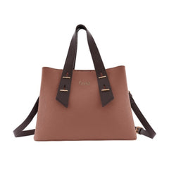 Foska Women's Elegant Tote & Shoulder Bag - Premium PU Leather - Brown - Black