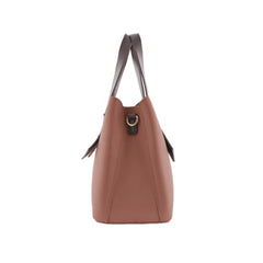 Foska Women's Elegant Tote & Shoulder Bag - Premium PU Leather - Brown - Black