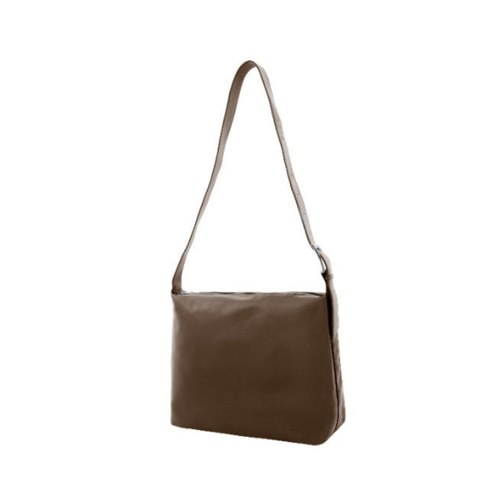 Foska Elegant Women's Bag - Black - dark brown Crossbody & ShoulderExport to Sheets - 34.5x25.5 cm