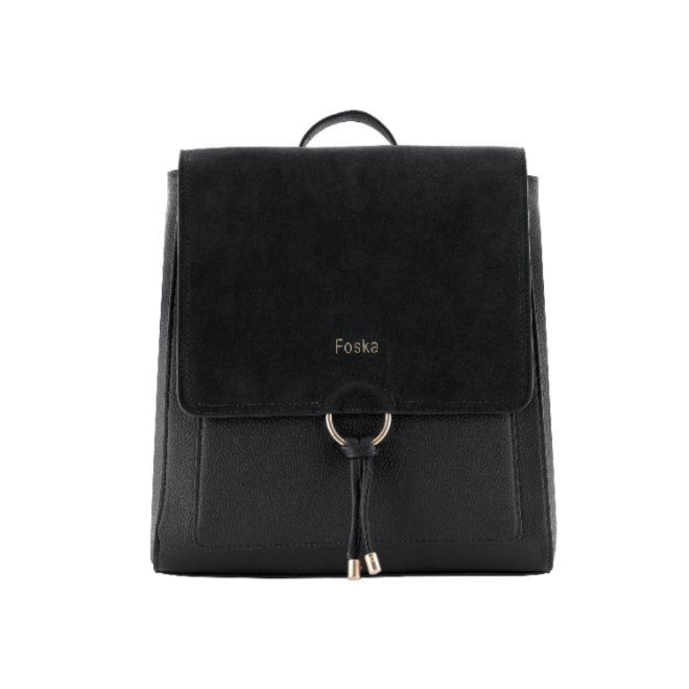 Foska Women's Convertible 2-in-1 Bag: Tote & Backpack - Smooth PU Leather - 29.5x32 cm