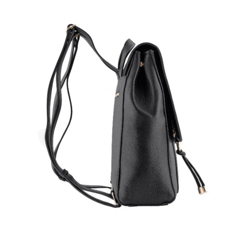 Foska Women's Convertible 2-in-1 Bag: Tote & Backpack - Smooth PU Leather - 29.5x32 cm