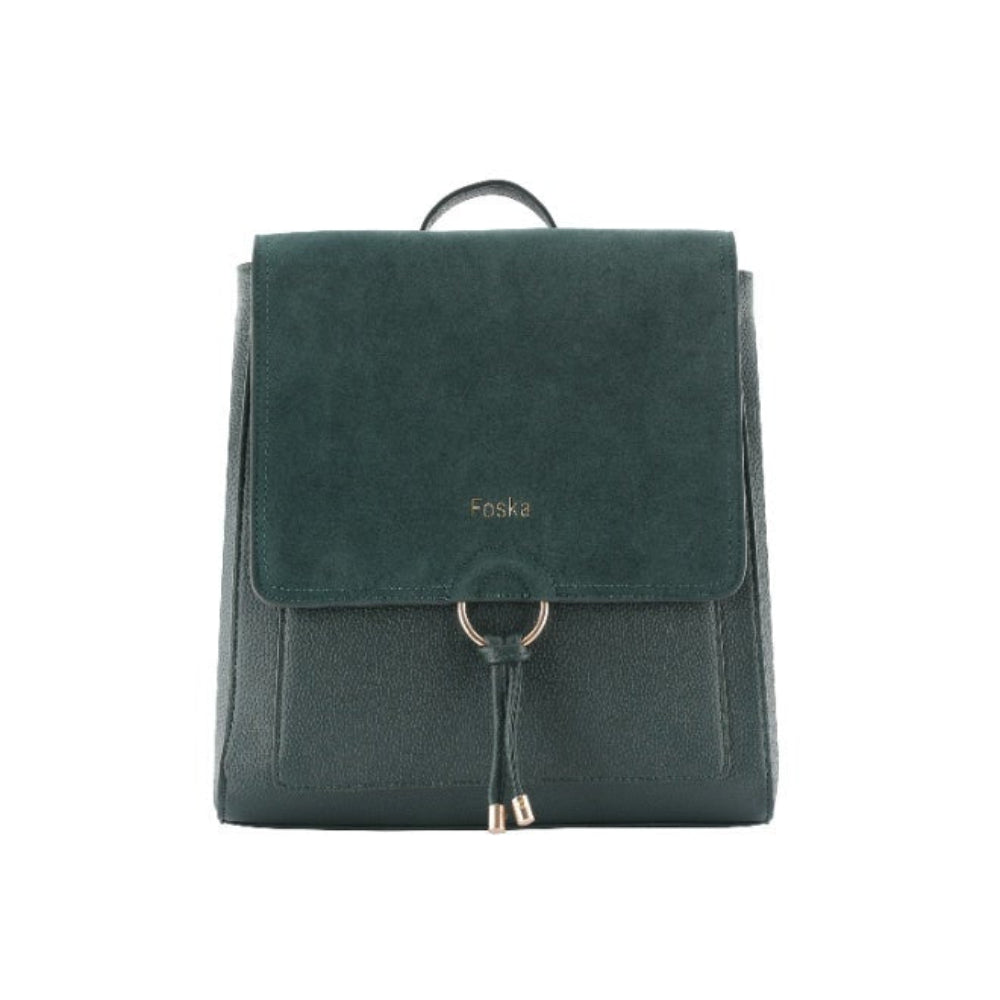 Foska Women's Convertible 2-in-1 Bag: Tote & Backpack - Smooth PU Leather - 29.5x32 cm