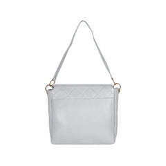Foska Women's Large Tote & Shoulder Bag - Smooth PU Leather - Black - Grey - 33x30 cm