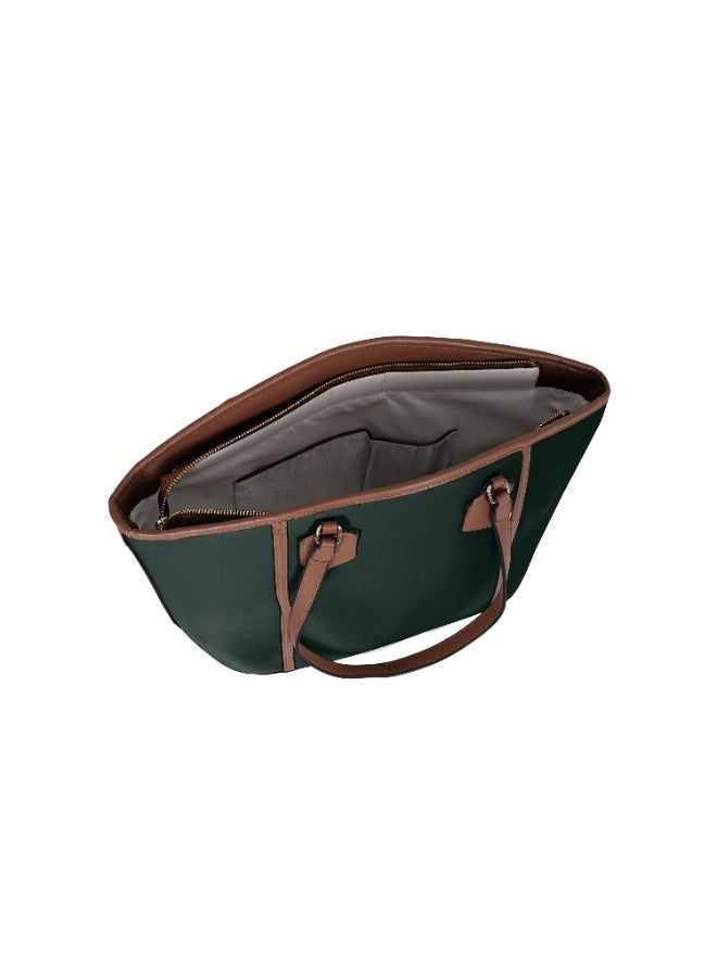 Foska Women's Wide Tote & Shoulder Bag - Two-Tone Design - 47x28 cm
