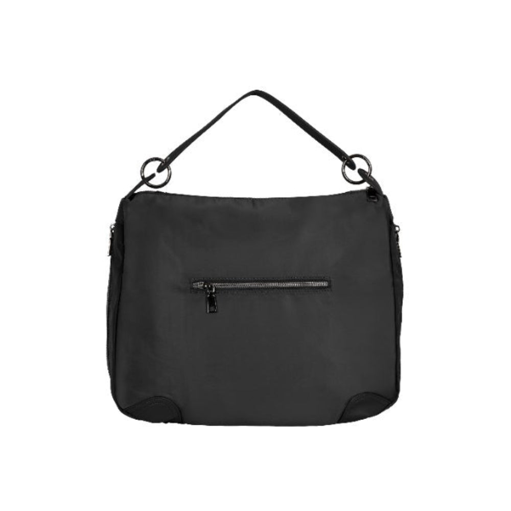 Foska Women's Wide Tote & Shoulder Bag - Fabric & PU Leather - 39x30 cm