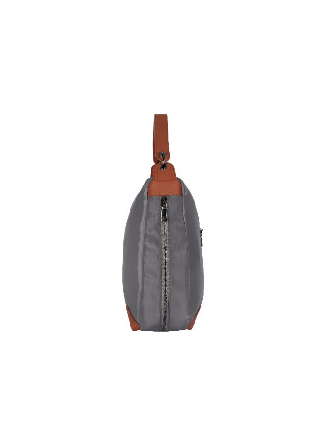 Foska Women's Wide Tote & Shoulder Bag - Fabric & PU Leather - 39x30 cm
