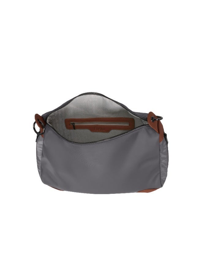 Foska Women's Wide Tote & Shoulder Bag - Fabric & PU Leather - 39x30 cm