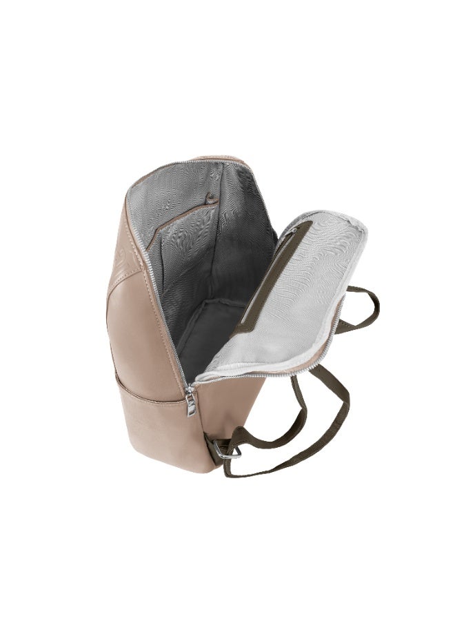 Foska Women's Large Backpack - Smooth PU Leather - University/Laptop Bag - 30.5x36.5 cm