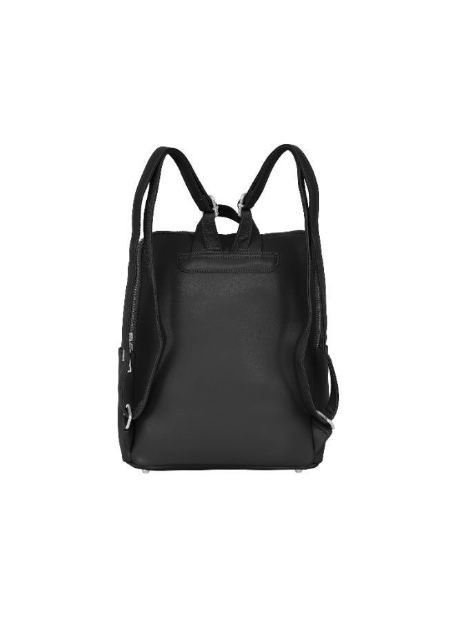 Foska Women's Large Backpack - Smooth PU Leather - University/Laptop Bag - 30.5x36.5 cm