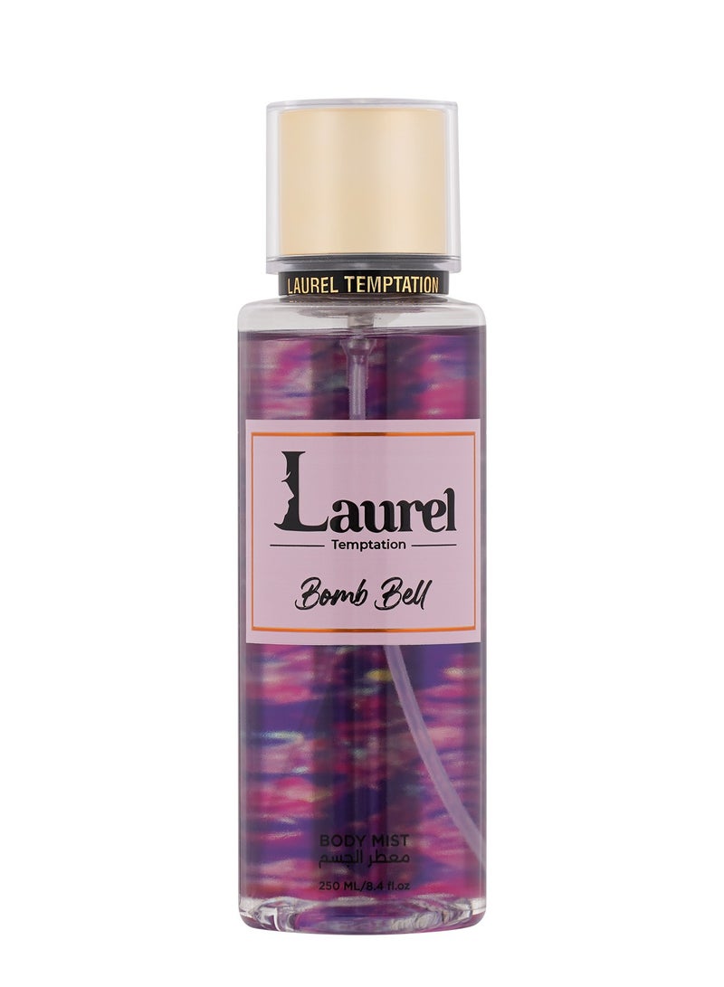 Laurel Body Splash – Temptation Bomb Bell for Women, 250ml | Fruity Floral Refreshing Mist