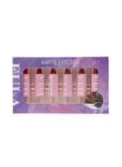 Beauty Matte Lipstick Set – 6 Highly Pigmented, Long-Lasting Shades | Non-Drying Formula | Nude & Bold Lipsticks Gift Set for Women