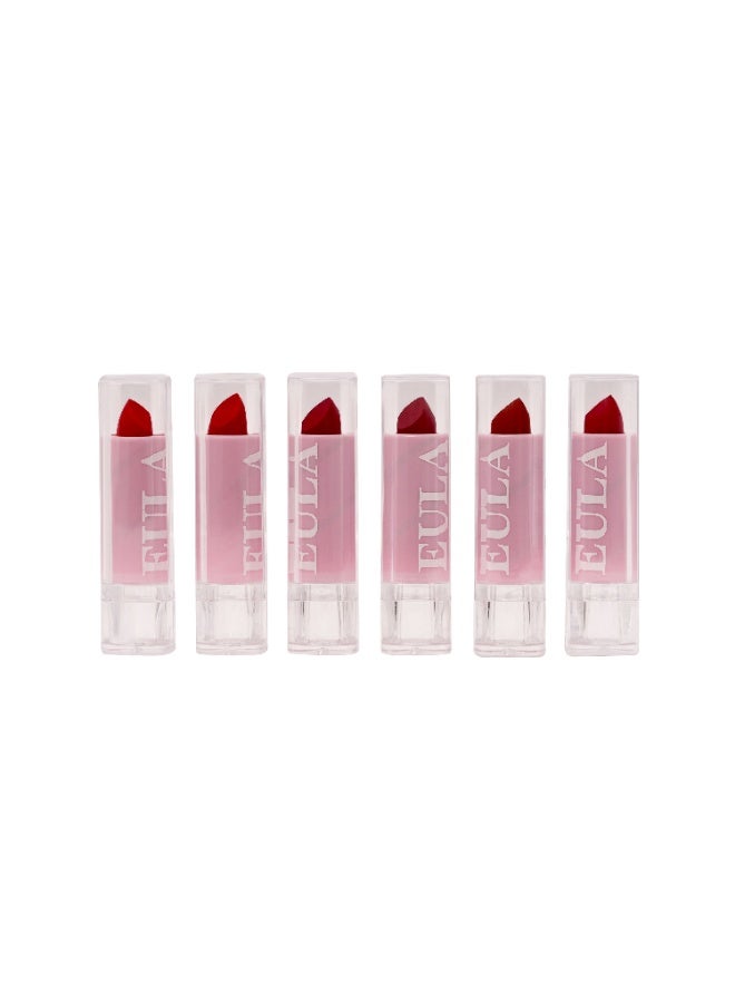Beauty Matte Lipstick Set – 6 Highly Pigmented, Long-Lasting Shades | Non-Drying Formula | Nude & Bold Lipsticks Gift Set for Women