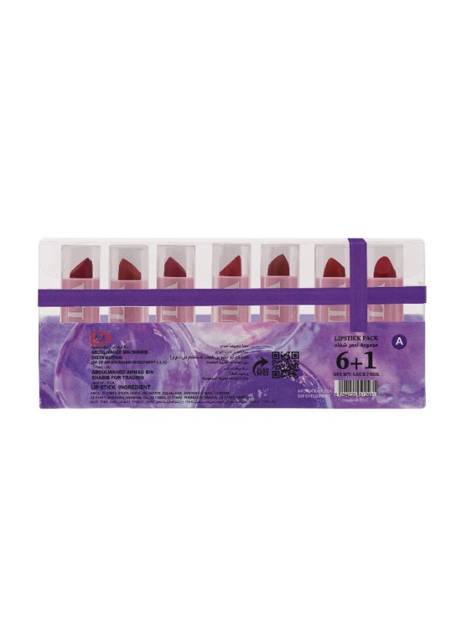 Beauty Matte Lipstick Set 6+1 – Long-Lasting, Waterproof, Highly Pigmented, Non-Drying Lip Colors | Bold Shades for Women – Gift Set