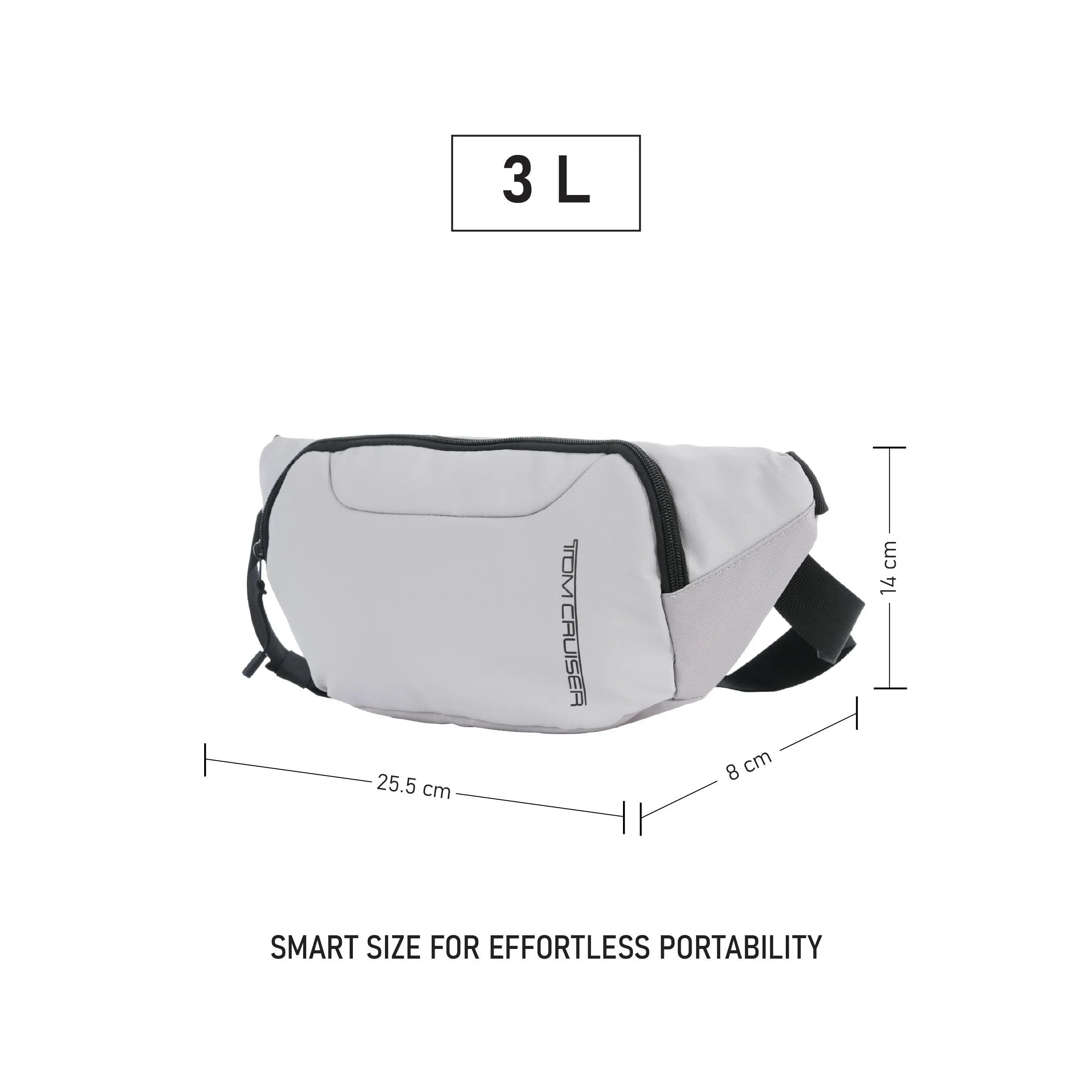 TOM CRUISER GRAND TOUR - SOFT EDITION WAIST BAG BLACK, LIGHT GREY, NAVY