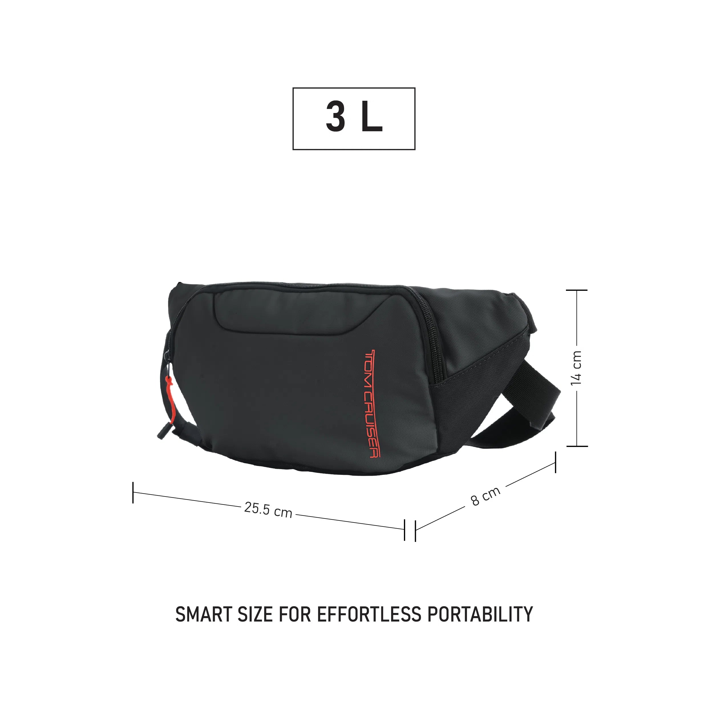 TOM CRUISER GRAND TOUR - SOFT EDITION WAIST BAG BLACK, LIGHT GREY, NAVY