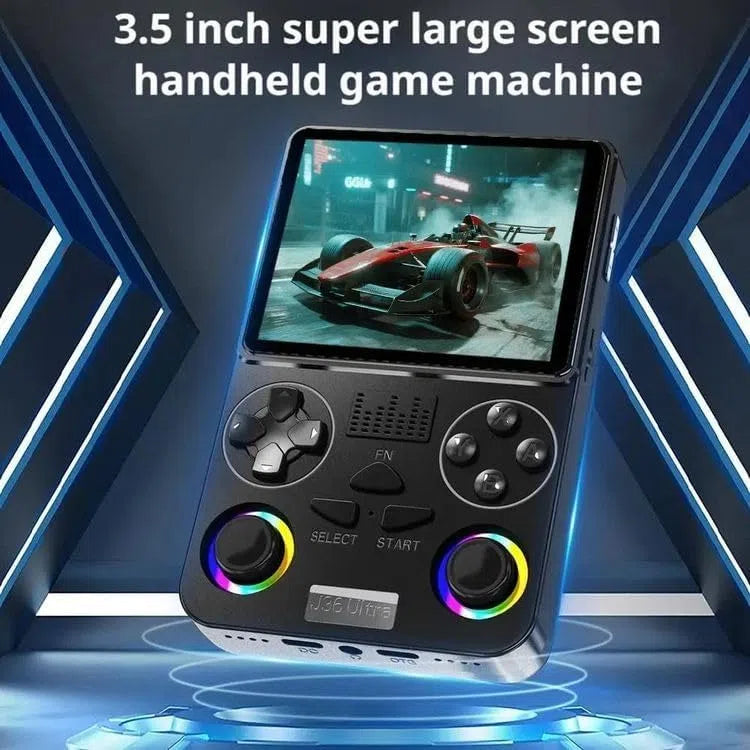 J36 Retro Handheld Game Console with 4.3” Display, Built-in Games, Multi-Emulator Portable Gaming Device
