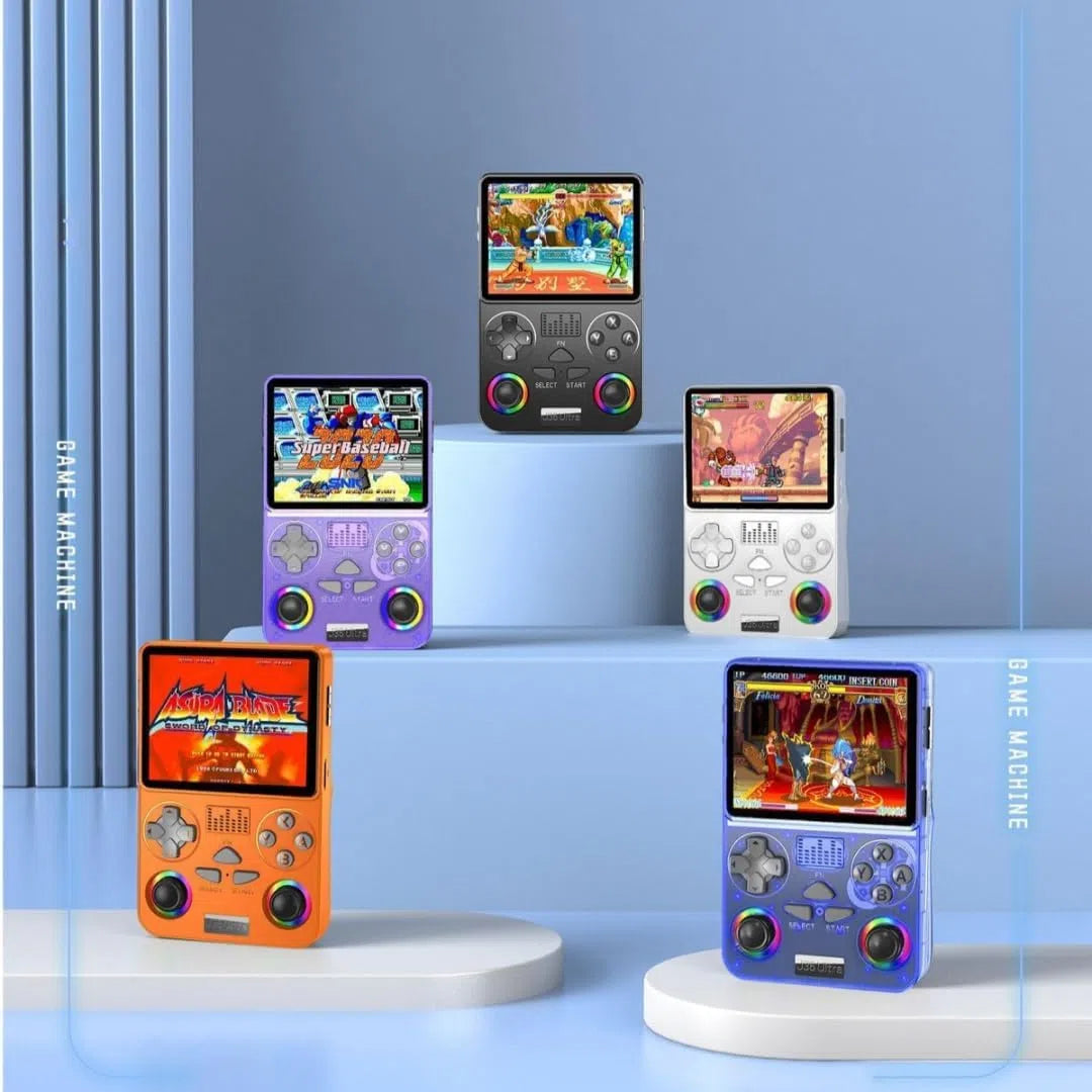 J36 Retro Handheld Game Console with 4.3” Display, Built-in Games, Multi-Emulator Portable Gaming Device