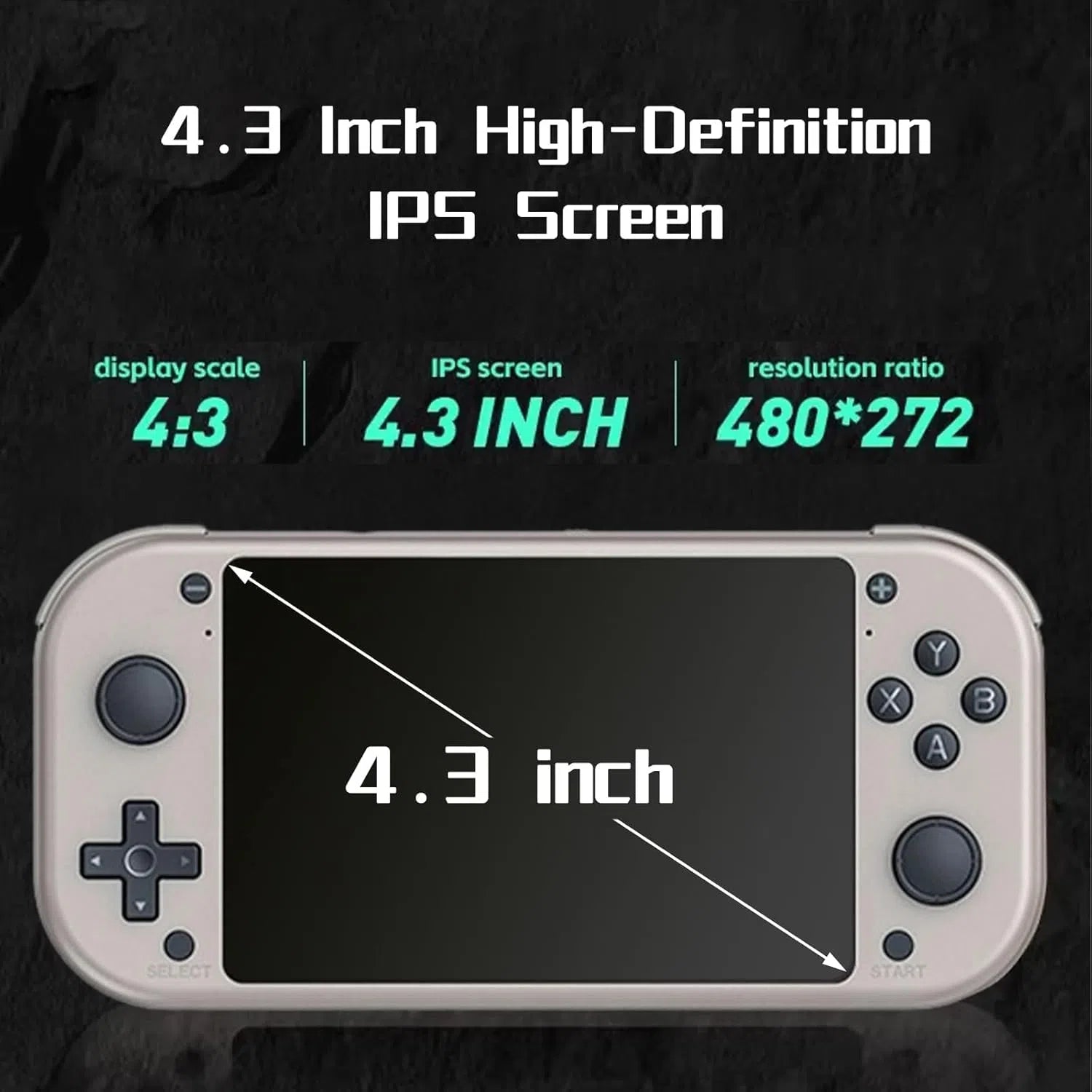 Anaqa M17 Retro Handheld Game Console with 20,000+ Classic Games, 4.3” LCD & 128GB Storage
