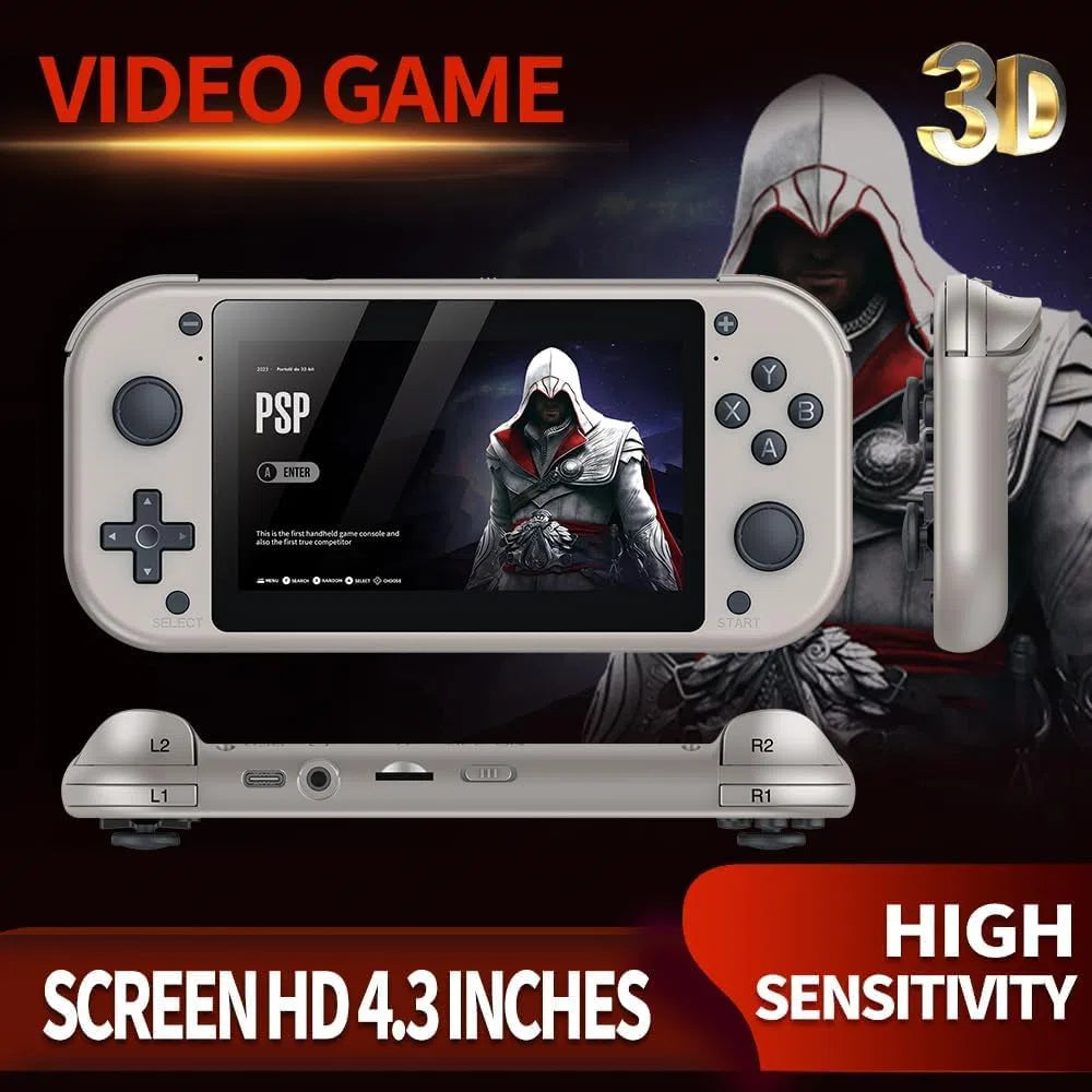 Anaqa M17 Retro Handheld Game Console with 20,000+ Classic Games, 4.3” LCD & 128GB Storage