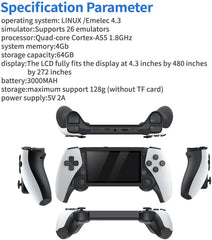 Anaqa M25 Retro Handheld Game Console – 20,000+ Classic Games, 4.3″ IPS Display