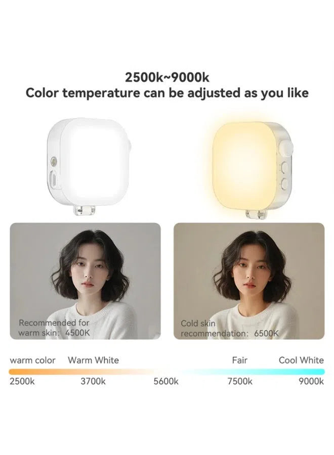 Anaqa Magnetic Ice Cube Lamp: 60 LEDs RGB Video Light, CRI 95+, 2500K-9000K, MagSafe & Clip-On for iPhone/Android - Ultra-Portable Fill Light for Content Creation