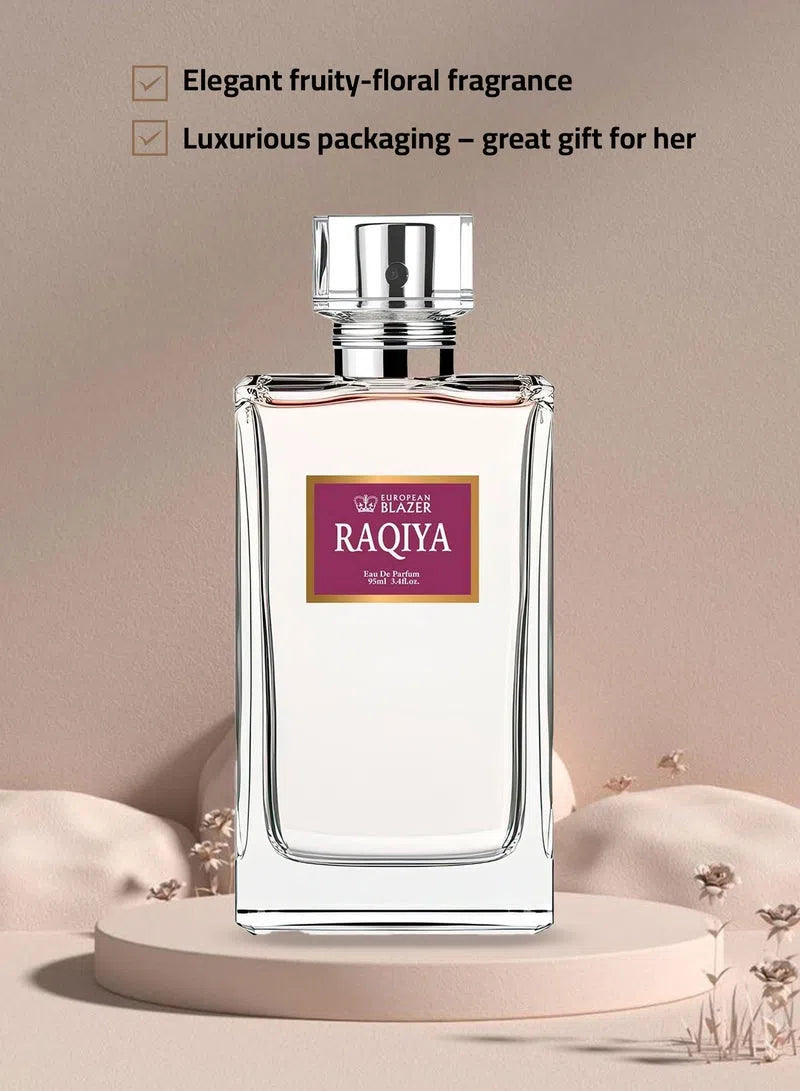 European Blazer Eau de Parfum for Women RAQIYA – 95ml | Fruity Floral Amber Perfume