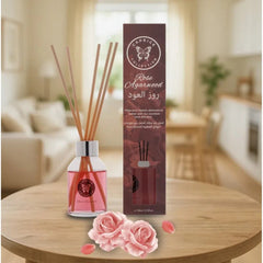 Reed Diffuser - Rose Agarwood Fragrance, Infused with Essential Oils, Long Lasting Fragrance