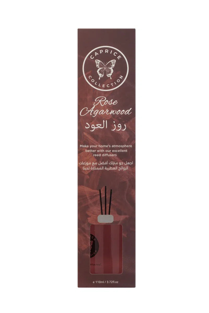 Reed Diffuser - Rose Agarwood Fragrance, Infused with Essential Oils, Long Lasting Fragrance