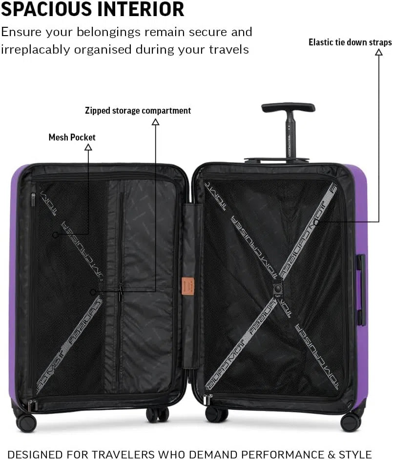 TOMCRUISER SPACE HARD TROLLEY 20,24,28 inch GRAY, BLACK, PURPLE